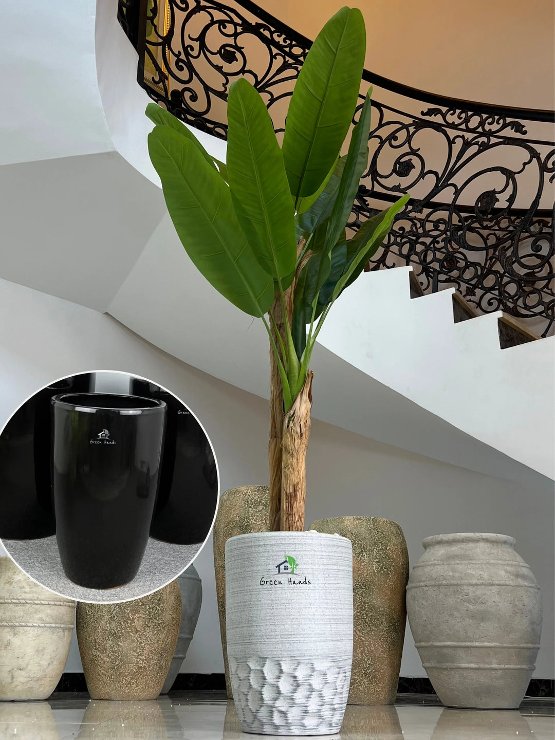 banana plants in pots Artificial Banana Tree 190cm | Premium Pot Included