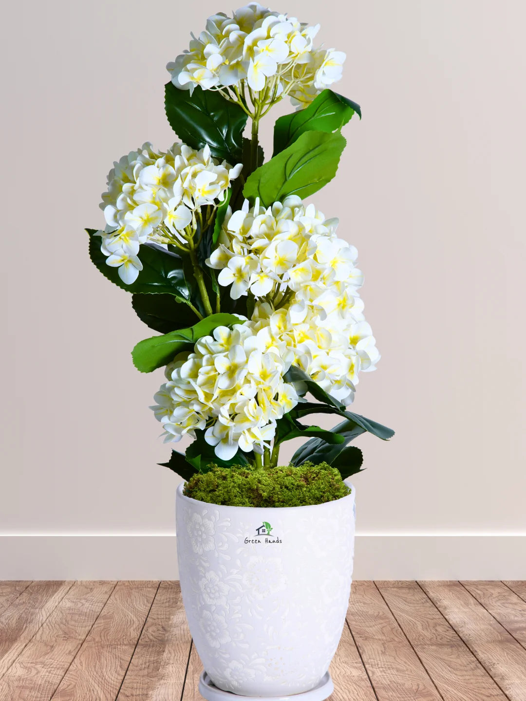 Artificial-White-5-Bunches-Hydrangea-Arrangement-in-Blossom-White-Floral-Ceramic-Pot