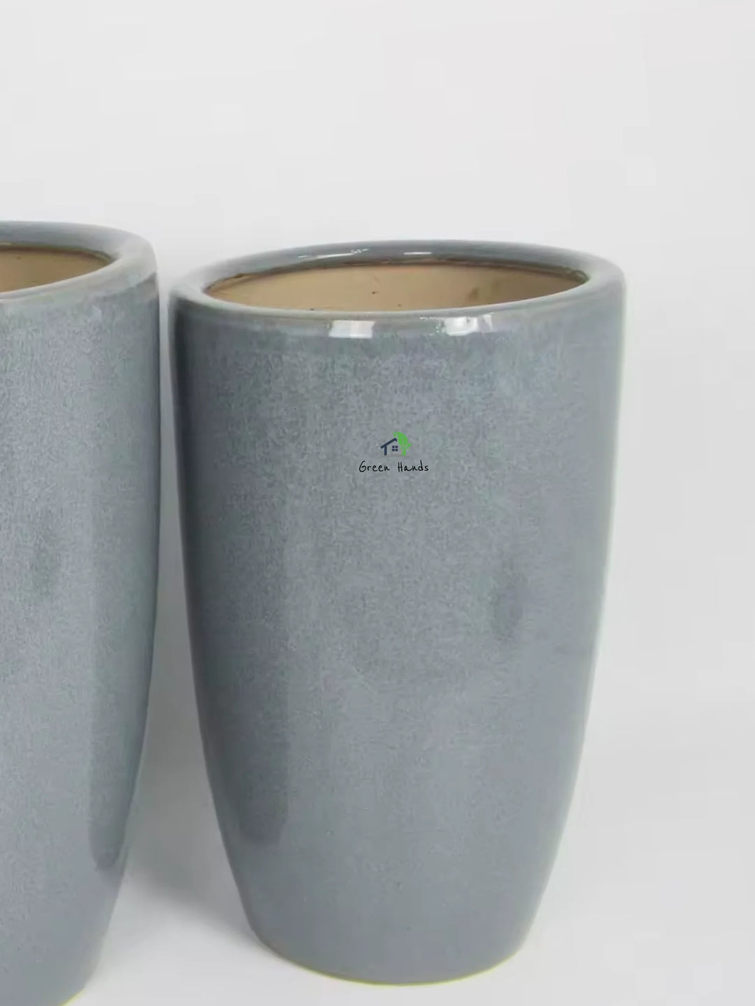 Tall Grey Ceramic Pots | Premium Indoor Plant Pots UAE – Green Hands
