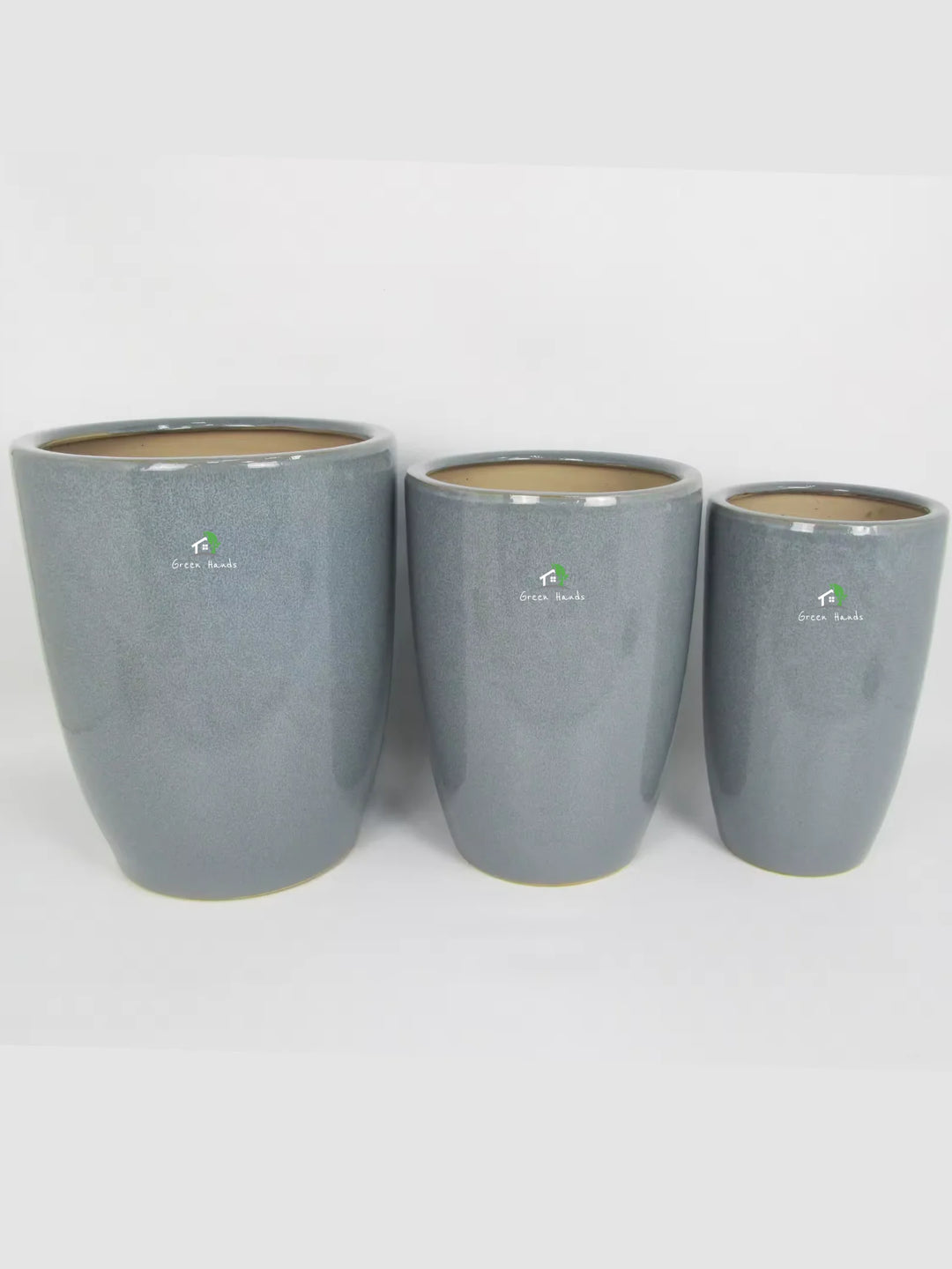 gray pots for plants Tall Grey Ceramic Pots