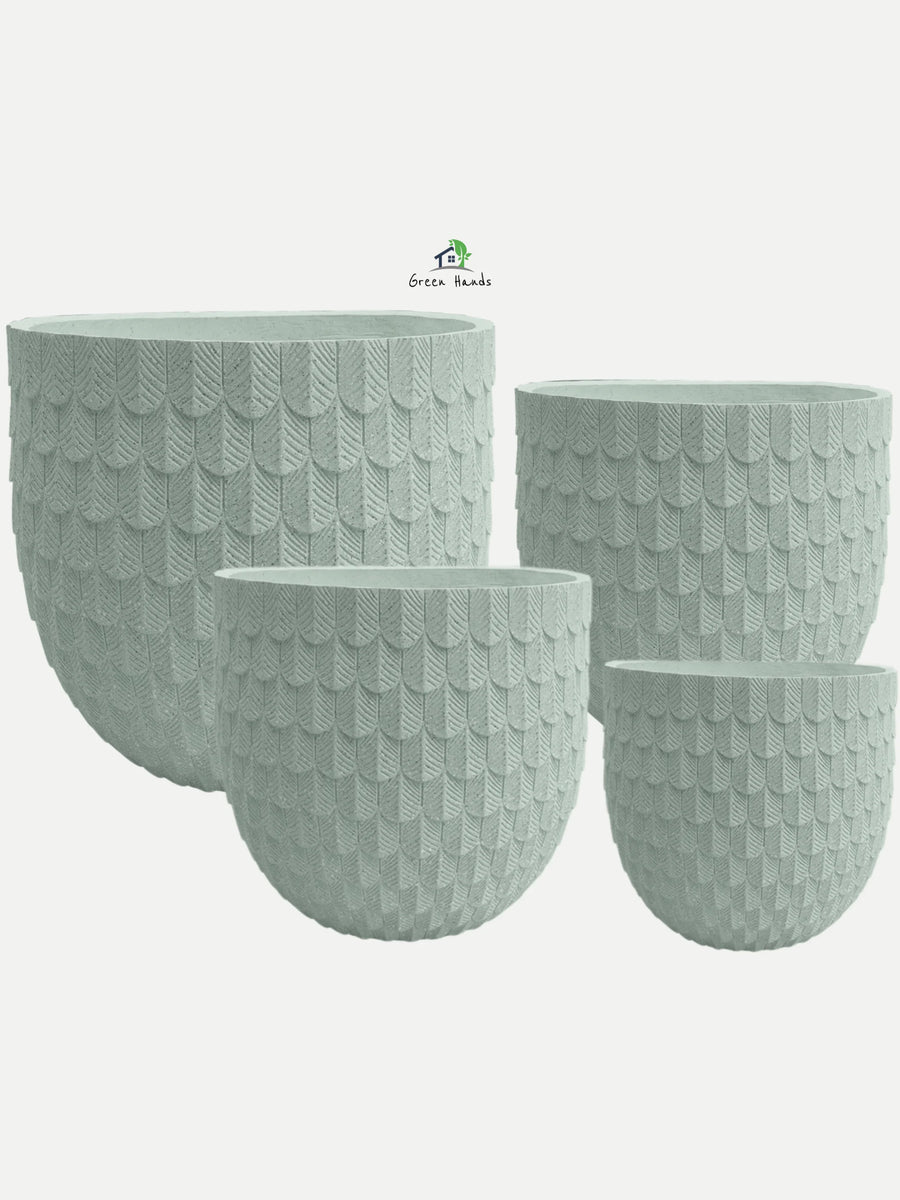 Feather-Fern-Fiber-Planter-Set