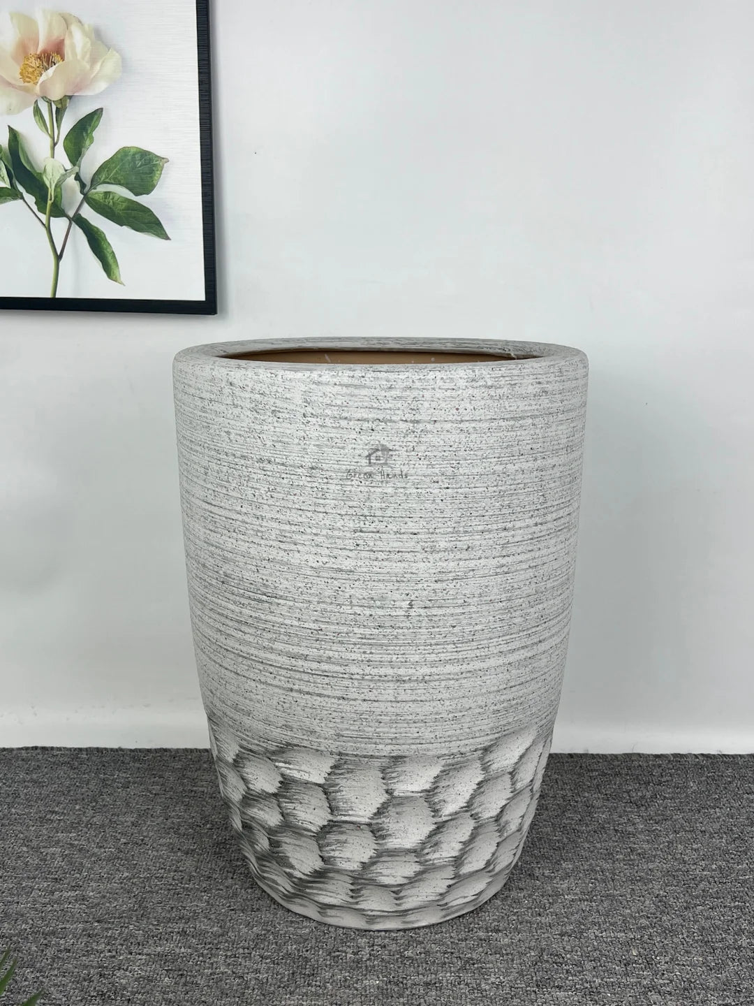 Modern Tall Ceramic Grey Honey Comb Pots: Elegance and Functionality Combined L