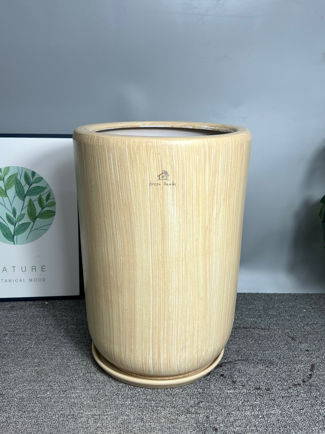 Large Bamboo Ceramic Pots | Perfect for Dubai and Abu Dhabi Spaces