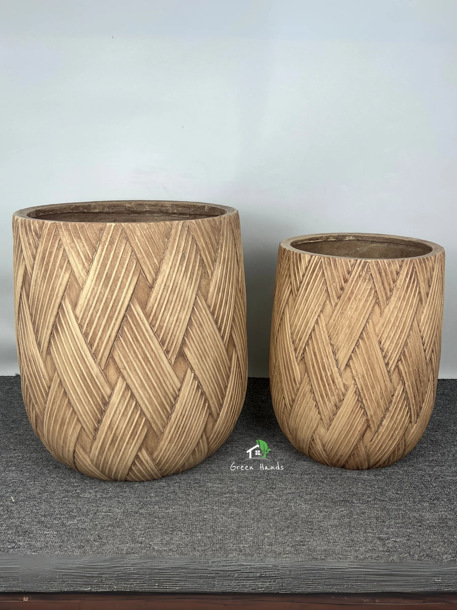 Rustic-Weave-Fiber-Planter-Set