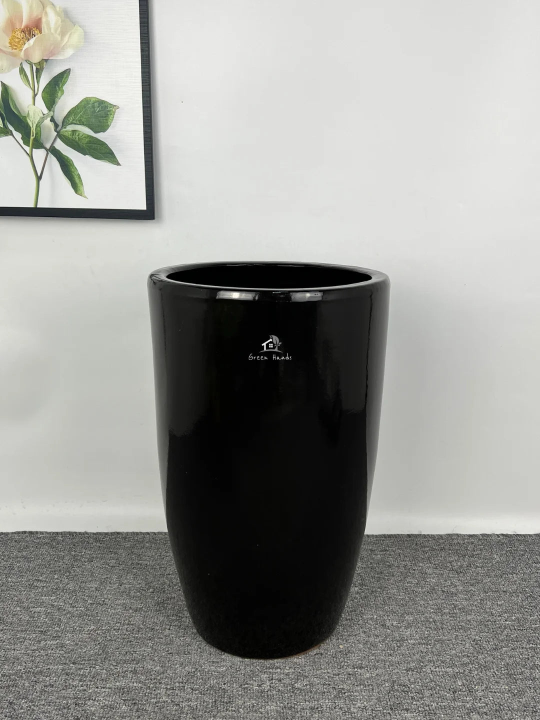 Best Value Tall Glossy Black Ceramic Pots in UAE Set
