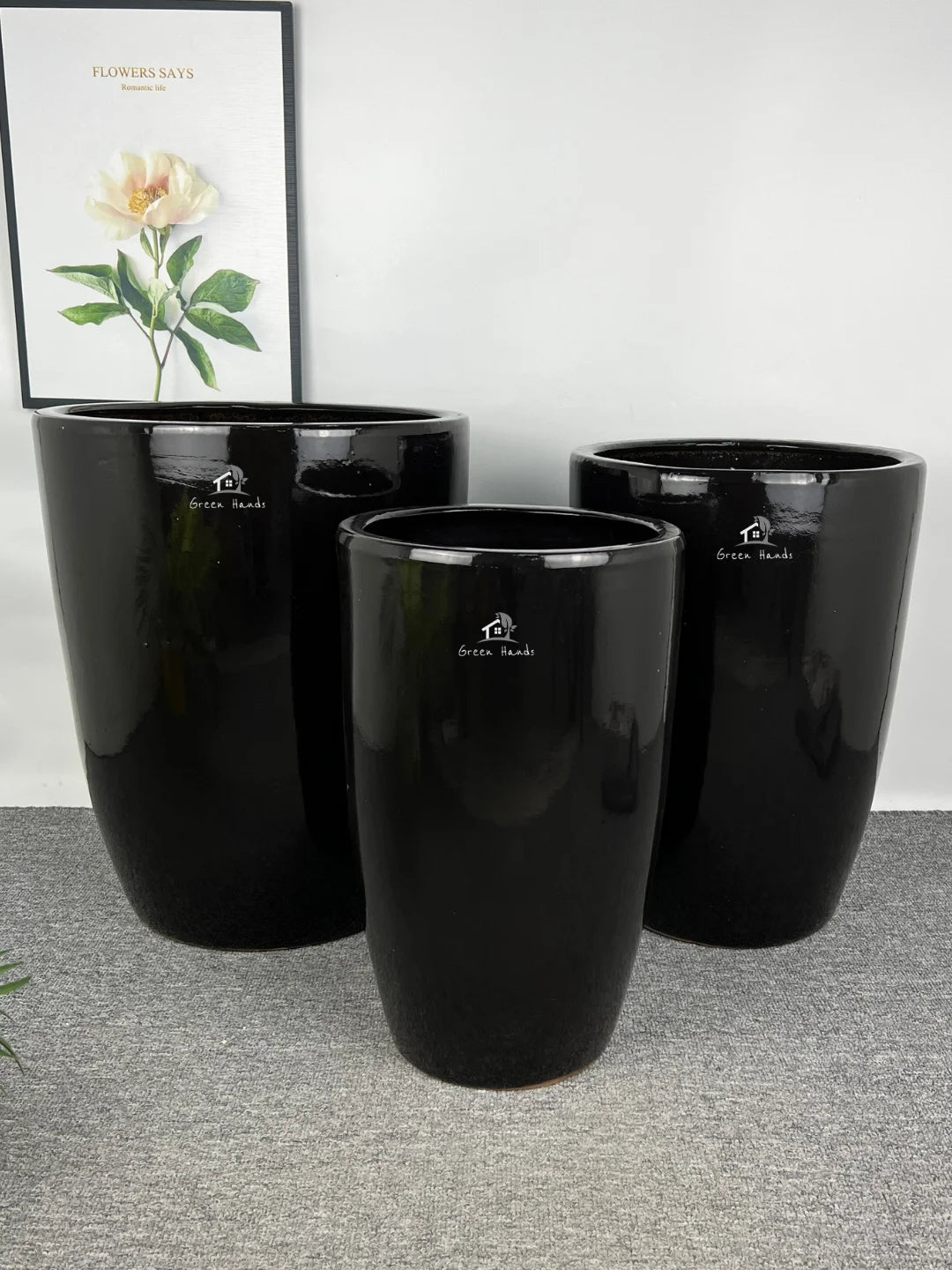 Best Value Tall Glossy Black Ceramic Pots in UAE