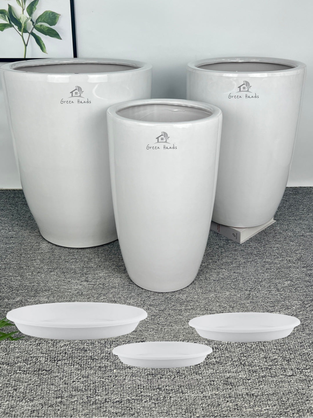 white ceramic pots for plants Tall White Ceramic Pots