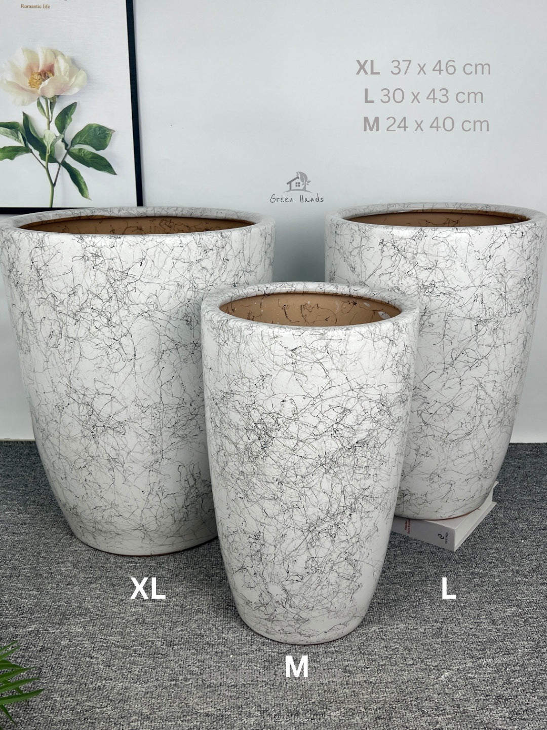 Marble Ceramic Pots: Tall Elegance in UAE