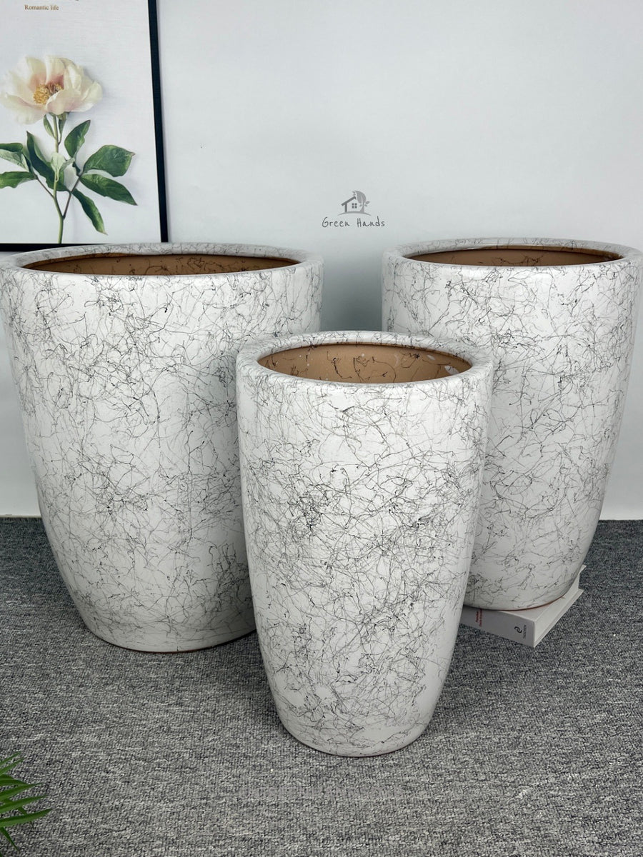 large marble planter pot Best Value Tall Marble Ceramic Pots: Tall Elegance in UAE – Green Hands